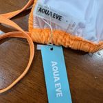 Aqua Eve Bright Orange Triangle Bikini Top‎ Size S New With Tags Photo 1