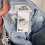 Paige Hoxton Slim Crop Raw Hem Jeans Size 27 Tie Dye blue & white NEW Photo 16