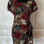 VTG TIE FRONT TROPICAL VACATION DRESS Red Photo 0