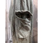 Source Unknown Ribbed Tank Dress Olive Green Midi Cargo Pockets Square Neck Sleeveless L Photo 5