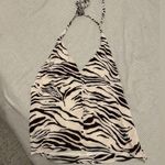 Reformation Vida Top in Wild Brown/White size XL Photo 1