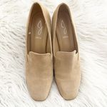 Joie  x ANTHROPOLOGIE | Wevenly Suede Shoe Nude Tan Block Heel Square Toe | 9.5 Photo 2
