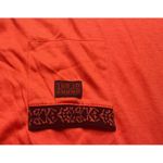 Hang Ten Vintage Womens 80s  Coral Black Peplum Oversize Cropped Top 3/4 Sleeve M Photo 5