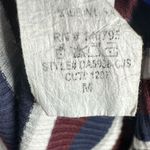 Dee Elle Navy burgundy gray and white ribbed knit cross back swing dress size medium Photo 4