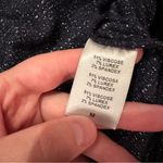 Rachel Pally  Ada Navy Blue Metallic Rib Long Sleeve‎ Mock Neck Sweater Sz M Photo 8