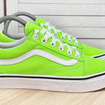 Vans  Old Skool Neon Green Canvas Low Top Lace Up Sneakers 6 Men 7.5 Women Unisex Photo 0