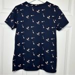 Banana Republic NWT T Shirt Champagne Print Navy Blue Size S Photo 2