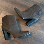 Halogen  Brown Pointed Toe Bootie Stacked Heel Photo 0