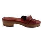 Alexandre Birman  Clarita Woven Clogs Size 37 /US 7 Leather Red Slip On Sandals Photo 1