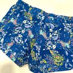 Kut From The Kloth Elastic Waist Shorts Women's Size 0 Blue Floral 100% Linen Photo 4