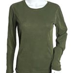 Russ Berens Shirt Women XS Olive Green Basic Layering Neutral Minimalist Vintage Photo 0