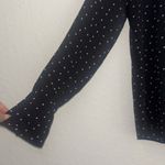 Papaya  Black w White Polka Dots Long Sleeve Button Down Shirt w neck tie small Photo 3