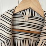 Cato  White And Black Stripe Longline Blazer Size Medium Photo 4