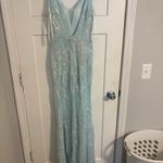 Dillard's  Prom Dress Sparkly Blue Photo 1