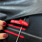 Spanx  Faux Leather Combo Panel Knit Midi Sheath Dress Luxe Black NEW Womens XL Photo 7