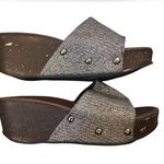 Venus Steps Women's Brown and Silver Wedge Sandals Size 39EU/ 8.5USA Photo 0