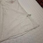 Victoria's Secret Victoria’s Secret Sheer Lace White Lingerie Chemise Slip M Medium Ribbon Accents Photo 9