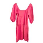 Shinestar  Coral Pink Tiered Puff Sleeves Summer Mini Dress Size M Photo 5