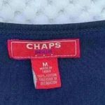 CHAPS Navy tank top sz M crochet girly feminine western 90s y2k office career Photo 1