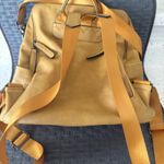Cluci Mustard Yellow Backpack Faux Leather Preowned Photo 3