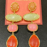 House of Harlow 1960 | Multicolor Stone Dangle Earrings Orange Photo 0