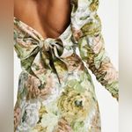 ASOS Design Floral Long Sleeve Ruched Midi Dress Size US 8 Photo 1