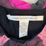 Diane Von Furstenberg  pink black silk sleeveless ruffle top size 8 N10 Photo 2