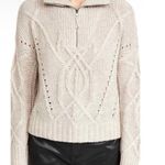 Skull Cashmere Lyndsay Cable Knit Half Zip Sweater Photo 1