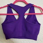 Bo+Tee  Vibrant ribbed Purple Racerback Sports Bra NWT size medium Photo 3