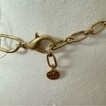 Clear Plastic Link Gold Tone Necklace Artsy Art to Wear Funky Photo 3