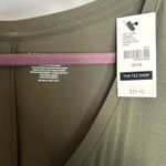 Lane Bryant  Olive Green V Neck Flowy Tee Shirt 22/24 Short Sleeve NWT Photo 6