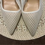 ALDO  Fiona white mesh slingback heels with gold accents Size 9.5M Photo 7