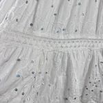 Kommotion NY White Cotton Skirt Embroidered Tiered Bohemian Beach Cover Up M Size M Photo 7