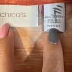 Chico's  Sunset Ombre Striped Orange Opened Front Jacket Women Sz 1 Sz M Photo 6