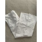 Madewell $138 High Rise Flared Wide-Leg Crop Raw Hem Jeans White Size 25 Photo 11