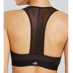 Alo Yoga Mesh Racerback Chromatic Sports Bra in Black Size Medium Photo 2
