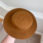 Gigi Pip Dahlia Boater Hat Brown Australian Wool Warm Brow Size 57 M/L Flat Brim Photo 5