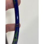 Vintage Blue Cloisonne Bangle Bracelet Photo 1