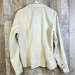 Talbots Vintage Large Light Tan Moleskin/Suede Snap Front Long Sleeve Sh… Photo 1
