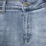 Bamboo  Mini Blue Denim Distressed Fringe Hem Jean Skirt Jr’s Size 11 Photo 4