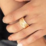Paparazzi Band Together Gold Ring (23) Photo 0