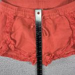 ban.jara Shorts Women Medium Fringe Trim Drawstring Waist Boho Beach Festival Orange Photo 4