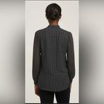 Anne Klein  mixed polka dot print‎ black white blouse size S BIN G Photo 1