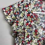 Free People Jumpsuit Ruffle Your Feathers Ditzy Floral Print Red Green Womens XS Photo 5