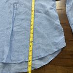Saint Tropez West ST. TROPEZ West Light Blue 100% Linen Button Front Top Size XL Photo 3