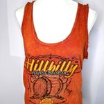 Harley Davidson Large Burnt Orange Graphic Round Hem Women's Tank Top Biker Photo 1