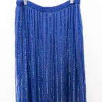 VTG Womens Beaded Skirt Size M Blue Midi Sequin Fairy Grunge Party Art Deco Chic Size M Photo 1