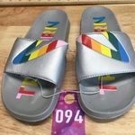 Tretorn Tragrant Sandals Women's 8 Silver Slip-On Open Toe Slide Casual Outdoor Photo 0