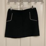 Star City Black Mini Skirt with Piping Detail Photo 2