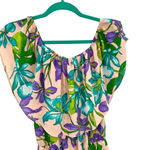 Buddy‎ Love Mojito Romper Tropical Off the Shoulder Floral Size Small Pink Photo 2